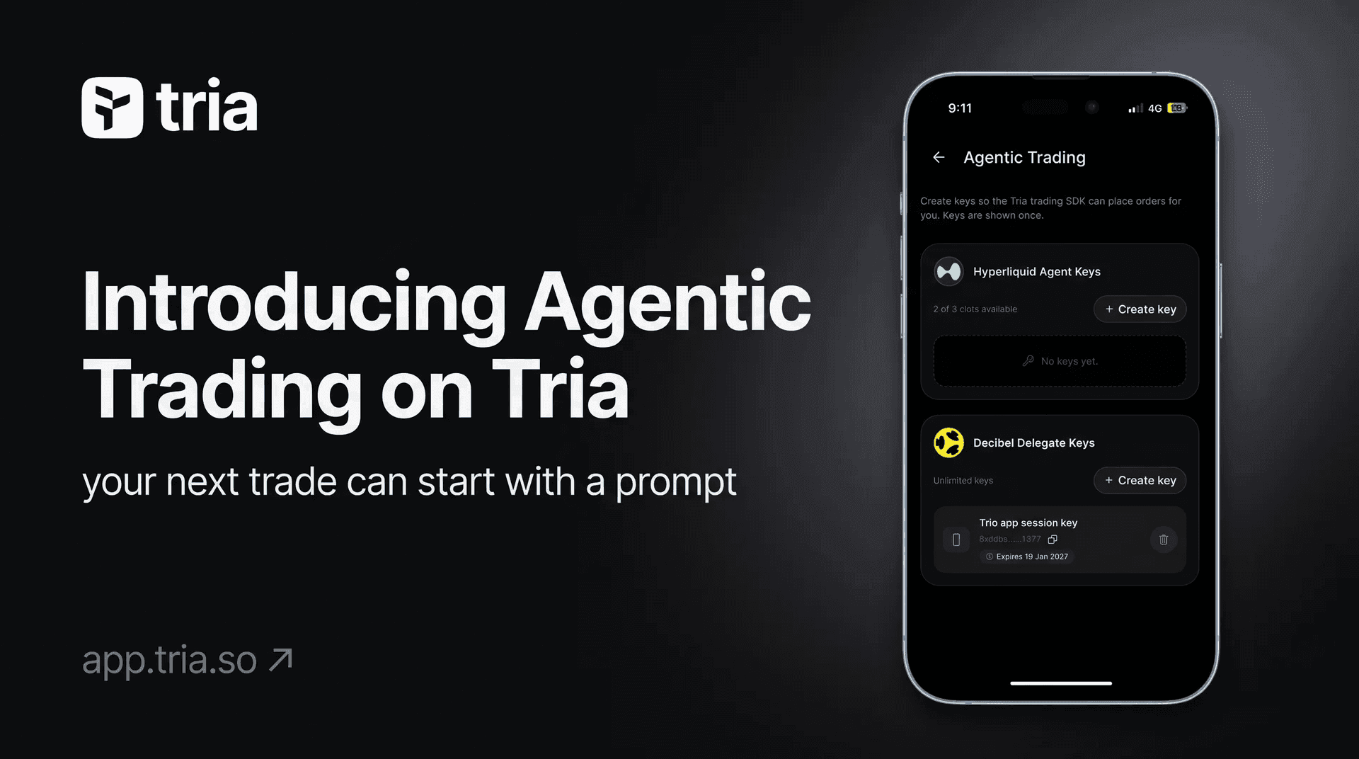 Introducing Agentic Trading on Tria